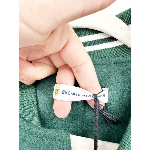Bel-Air Athletics Green Varsity Jacket Letterman Size L NEW - Picture 8 of 10